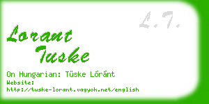 lorant tuske business card